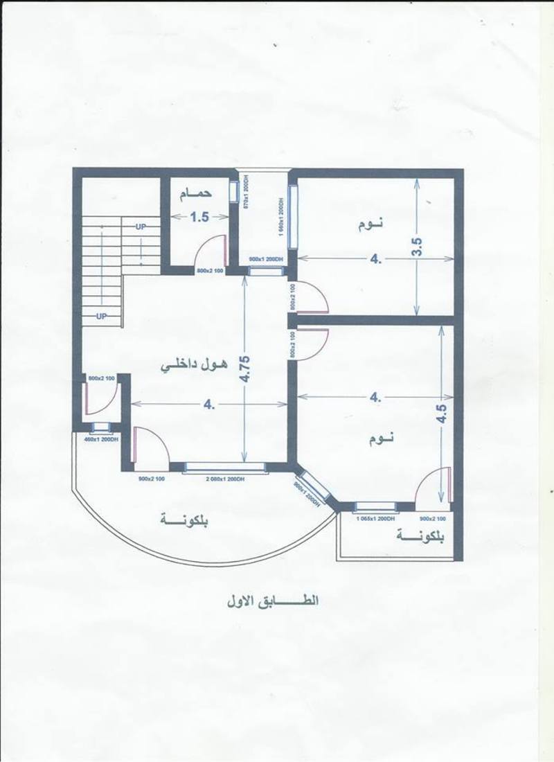 خرائط منازل 100 متر مربع - مجموعه تصاميم للمنازل تفيدك 3887 6