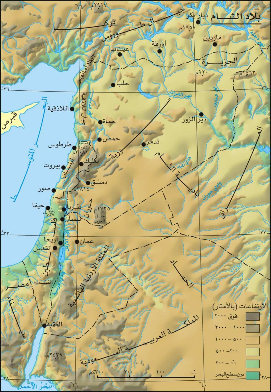 خريطة سوريا مفصلة - جغرافيا سوريا بالتفصيل 3249 3