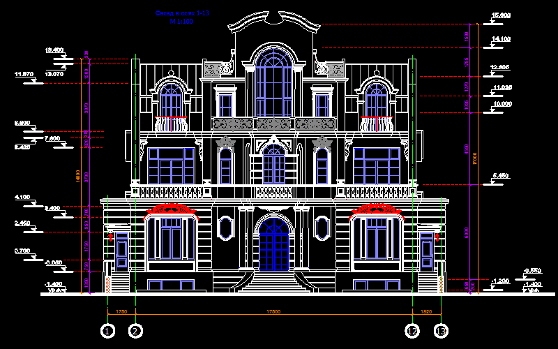 مخططات فلل كاملة Dwg - اجمل تصاميم الفلل الفخمه 3779 8