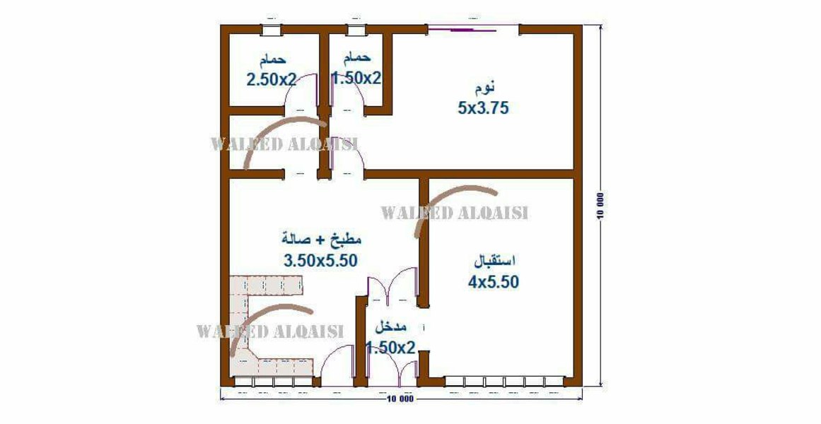 خرائط منازل 100 متر مربع - مجموعه تصاميم للمنازل تفيدك 3887 3