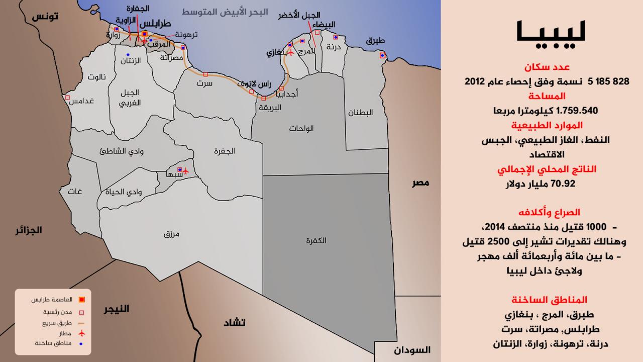 خريطة ليبيا بالتفصيل - تعرف على اهم الخرائط التوضيحيه لليبيا 649 4